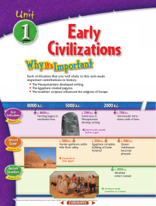 Chapter 1: The First Civilizations