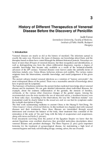 History of Different Therapeutics of Venereal Disease Before the