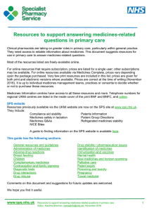 Resources to support answering medicines