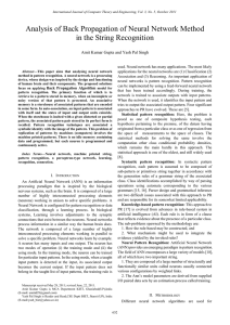 Analysis of Back Propagation of Neural Network Method in the