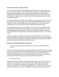 IFLRY Position Paper on Climate Change