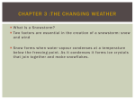 The Changing Weather