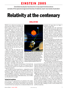 Relativity at the centenary - Gravity Probe B