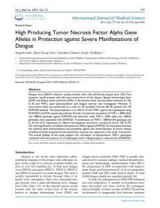 High Producing Tumor Necrosis Factor Alpha Gene Alleles in
