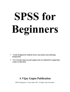 SPSS for Beginners
