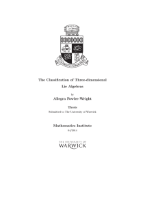 The Classification of Three-dimensional Lie Algebras