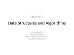 Algorithms and Data Structure