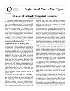 Elements of Culturally Competent Counseling
