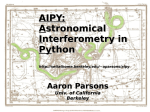 AIPY: Astronomical Interferometry in Python