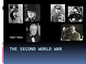 The Second World War - cacgrade8laandhistory