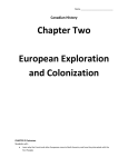 Chapter Two European Exploration and Colonization