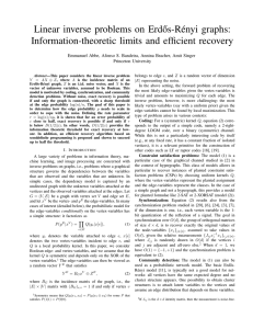 Linear inverse problems on Erd˝os