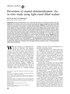 Prevention of enamel demineralization: An in-vitro study