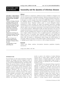 Seasonality and the dynamics of infectious diseases