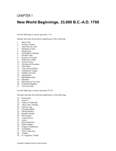Chapter 1: New World Beginnings, 33,000 B.C.