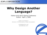 Python UK 2003 keynote - Python Programming Language