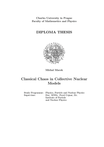 DIPLOMA THESIS Classical Chaos in Collective Nuclear Models