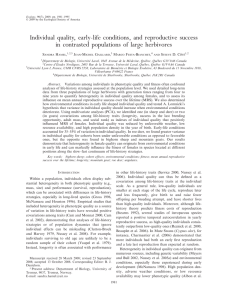 Individual quality, early-life conditions, and reproductive success in