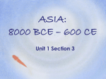 ASIA: 8000 BCE * 600 CE - Spokane Public Schools