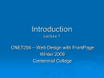 PowerPoint - Centennial College Faculty Web Hosting.