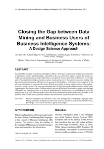 Closing the Gap between Data Mining and Business Users of