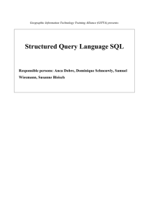 Structured Query Language SQL