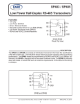 SP483 / SP485 Low Power Half-Duplex RS-485 Transceivers