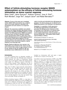 Effect of follicle-stimulating hormone receptor