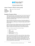 Genetic Testing for Dilated Cardiomyopathy