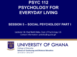 session five- social psychology part one