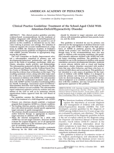 AMERICAN ACADEMY OF PEDIATRICS Clinical Practice Guideline