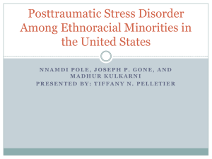 Posttraumatic Stress Disorder Among Ethnoracial Minorities in the