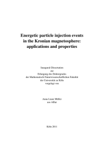 Energetic particle injection events in the Kronian magnetosphere