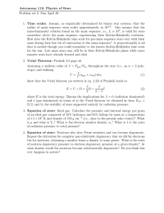 Astronomy 112: Physics of Stars Problem set 2: Due April 29 1. Time