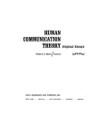 HUMAN ··COMMUN`ICATION THEORY Original Essays