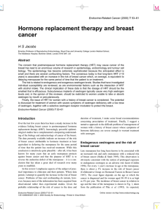 Hormone replacement therapy and breast cancer