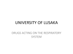 DRUGS ACTING ON THE RESPIRATORY SYSTEMS