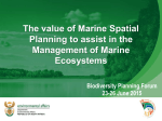 The value of Marine Spatial Planning to assist in the Management of