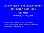 Cole Miller: Challenges in the measurements of neutron star radii