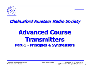 Transmitters-1 - Chelmsford Amateur Radio Society