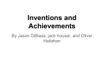 Inventions and Achievements - 630s Ancient Civilizations