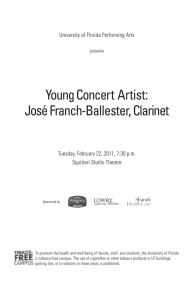 José Franch-Ballester, Clarinet - University of Florida Performing Arts
