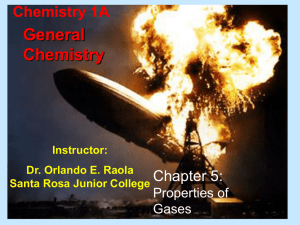 CH 5 CHEM1A GASES - Santa Rosa Junior College