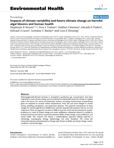 Impacts of climate variability and future climate change on harmful
