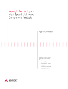 Keysight Technologies High Speed Lightwave Component Analysis