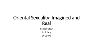 Oriental Sexuality: Imagined and Real