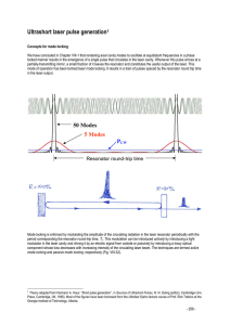 Ultrashort laser pulse generation