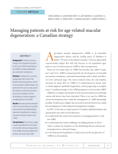 Age related Macular Degeneration