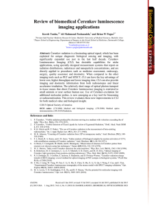 Review of biomedical Čerenkov luminescence imaging applications