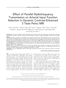 Effect of Parallel Radiofrequency Transmission on Arterial Input